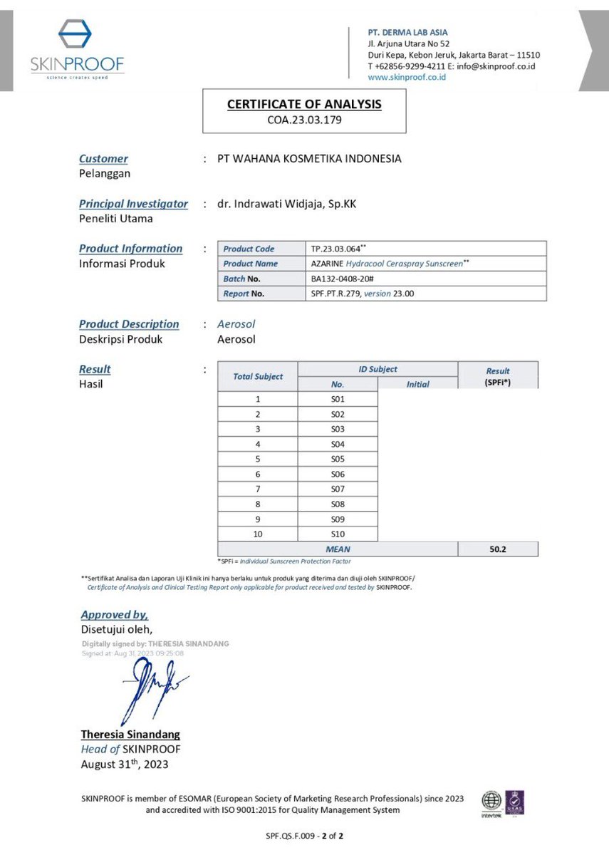 bakuchiollyc's tweet image. Kalian masih ragu kahh kalo ss spray gini proteksinya kurang??
Ini hasil uji in vivonyaa guys🥹👍🏻. Plus sunscreen ini udah ada blue lighy protectionnyaa!

#AzarineEffortlessProtection