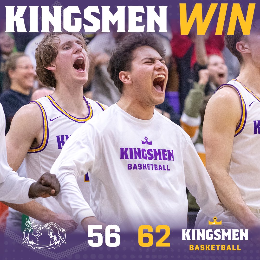 What. A. GAME!!! No. 14 Kingsmen basketball pushed its win streak to 11 and snapped CMS’ 10-game win streak. Oh, the Kingsmen also sit alone atop the conference standings! #OwnTheThrone