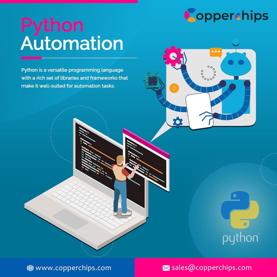 copperchips's tweet image. It’s easy to learn, and you can use it on any platform. You can automate repetitive tasks, manipulate files, and even administer a system with Python. If you’re new to Python automation, don’t worry.
Read More: bit.ly/491tx3T
#Python #Copperchips #PythonServices