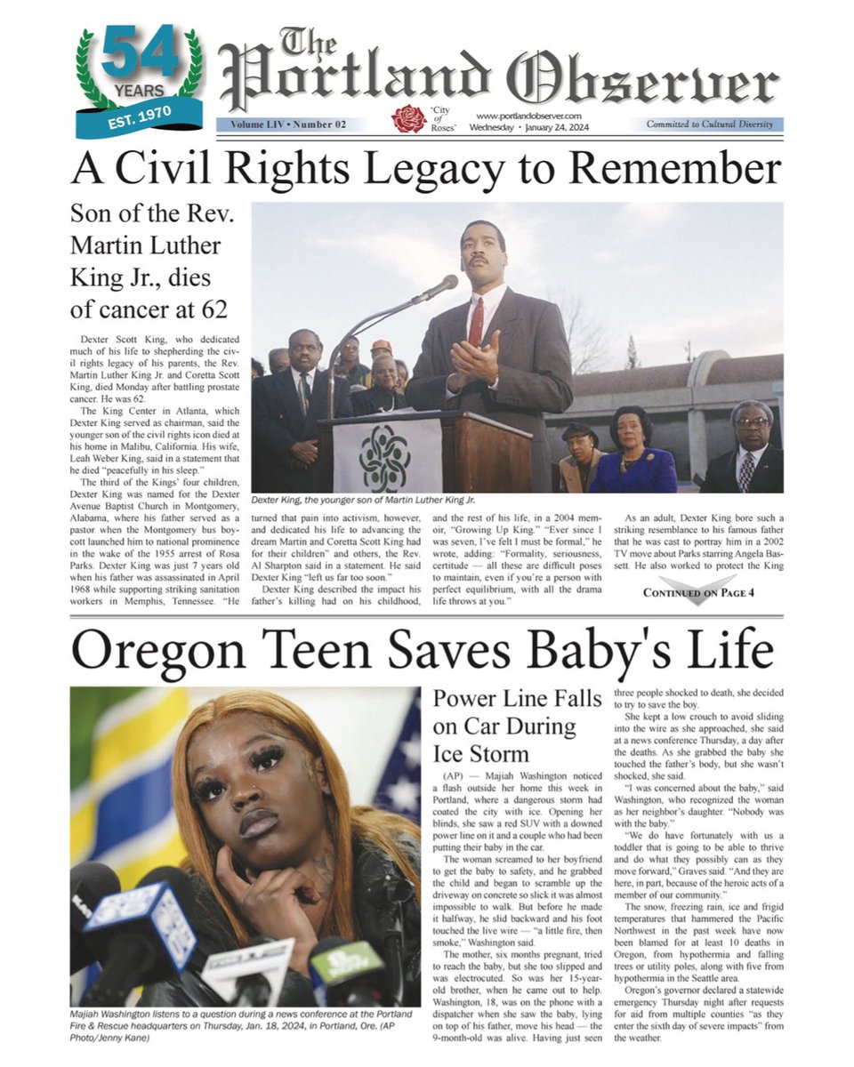 Check Out Our Latest Edition!

January 24, 2024

portlandobserver.com

#portlandobserver #pdx #portlandoregon #newspaper #community #january2024