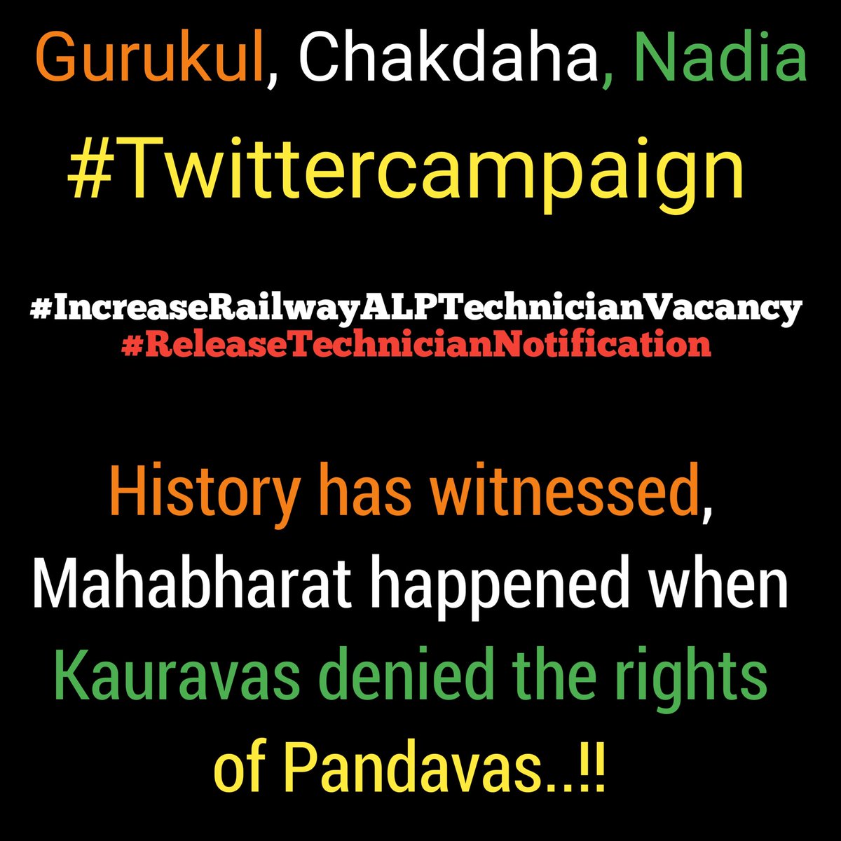 sarkar61282's tweet photo. #IncreaseRailwayALPTechnicianVacancy
#ReleaseTechnicianNotification
Please listen to the silent cry of the unemployed...!!
@AshwiniVaishnaw @narendramodi @RailMinIndia https://t.co/4EJPSVzNzU