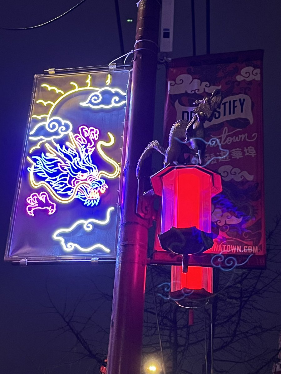 #ChinatownYVR lit up for #YearOfTheDragon
