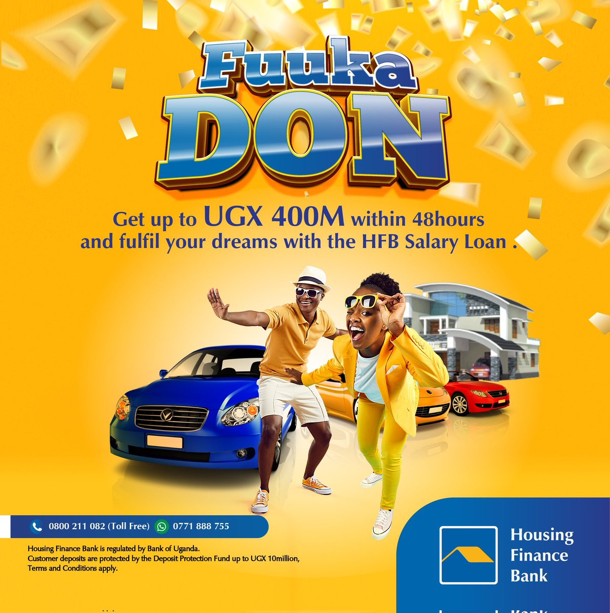 #AD
#FuukaDon with @housingfinanceU!  Visit any of their branches and get up to Ugx 400m in 48 hours. #WeMakeItEasy