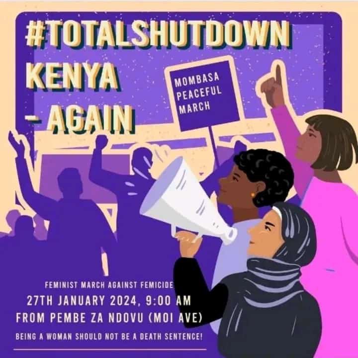 We are joining members on Saturday in the nationwide people’s March condemning the surge in Femicide cases in our country, let us come out to condemn the violation,silence is betrayal!
#EndFemicideKE