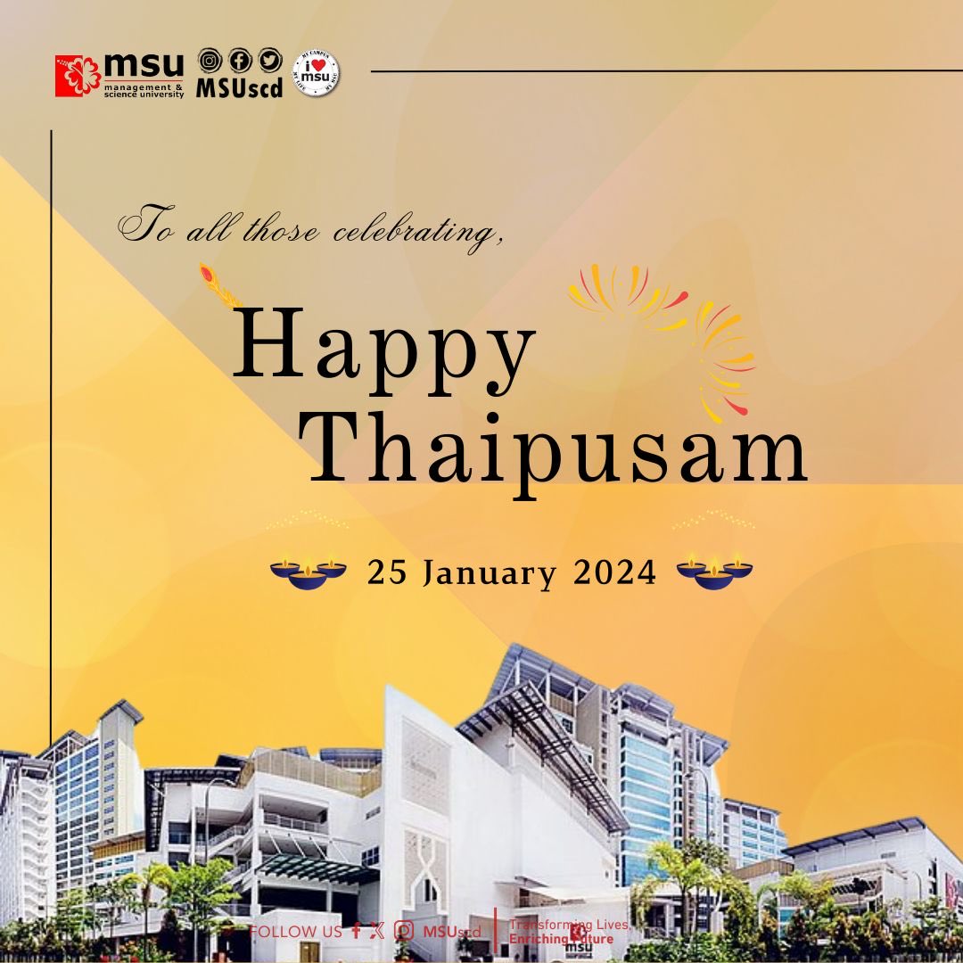 May the celebration of #Thaipusam fill your hearts with happiness and joy, surrounded by family, friends, and loved ones. Happy Thaipusam to all those who are celebrating the occasion!