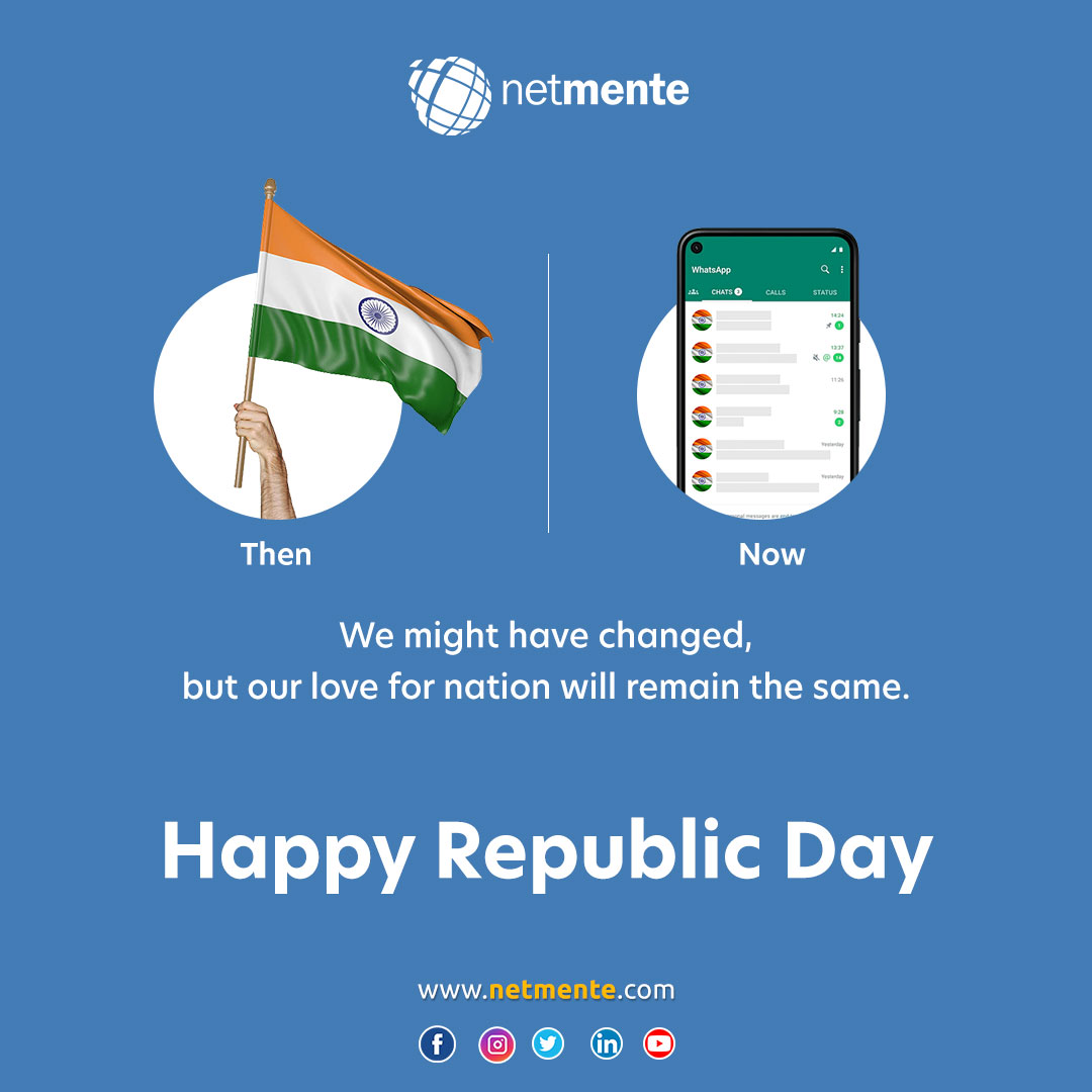netmente07's tweet image. Happy Republic Day!  May our nation continue to prosper and shine like the tricolour flag. In the face of changing times, our resolute love for the nation stands unwavering.

#republicday2024 #netmente #happyrepublicday2024 #republicdaycelebration #proudindian #Trending