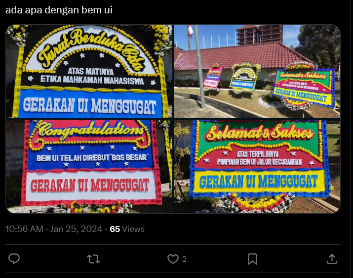 NazhaMadeza's tweet photo. SELAMAT ATAS TERPILIHNYA KETUA DAN WAKIL KETUA BEM UI JALUR "ISTIMEWA". PEMIRA UI PENUH DENGAN INTRIK DAN KECURANGAN! https://t.co/H0M7zI4KQd