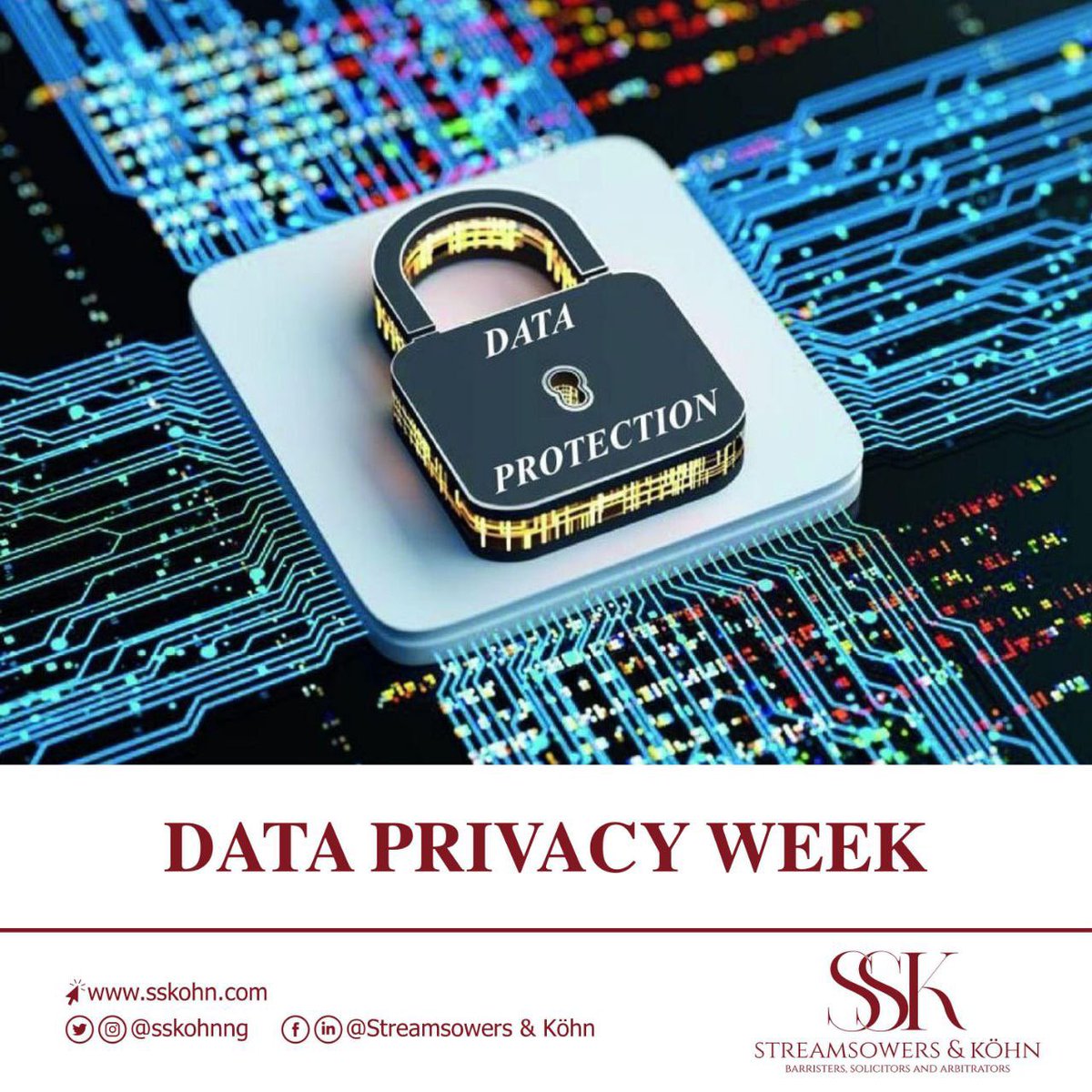 SSKohnNG's tweet image. Data Privacy Week is an effort to create awareness and empower individuals and businesses to respect privacy, safeguard data and enable trust in the digital economy.
 
At SSK, in addition to being a licensed Data Protection Compliance Organisation (DPCO), we are well versed in