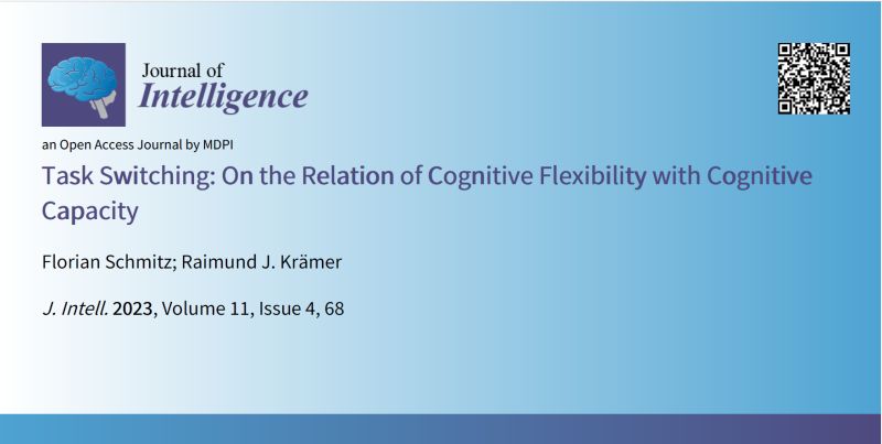JIntell_MDPI's tweet photo. ✨ Editor’s Choice Paper ✨
"Task Switching: On the Relation of #CognitiveFlexibility with #CognitiveCapacity" by @SchmitzFlorian_ and Raimund Krämer from @unidue is available at https://t.co/X4iId3UbDR https://t.co/6m4ND79vv5