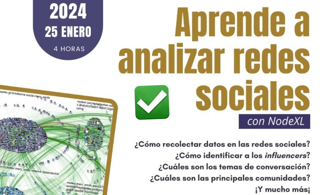 💥Hoy!💥25 de Enero 2024💥 🔥🔥Imperdible!!🔥🔥 . Con #NodeXL aprende a Mapear las #RedesSociales como un verdadero cartógrafo de la Influencia Digital! . C/ @marc_smith @larrylugo @hashtagmarketi7 Hernan Gil, Marcos De Colsa y Verónica Espinoza . By @nodexl de @smr_foundation 👇