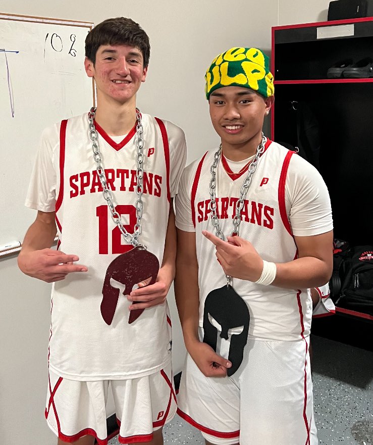 The SPARTAN HELMET has a rich history and is known as a symbol of strength, loyalty, courage, and power.  
Congrats to John Caleb Moreno and Kaden Pacion for earning the right to wear the helmet