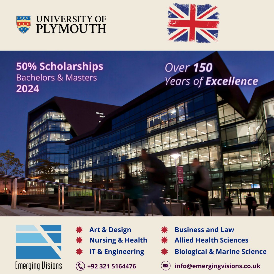 usmlewithev's tweet photo. 50% Scholarships for Bachelors &amp; Masters program at University of Plymouth, UK

Limited Scholarships available for high achievers.

M: +92 (0) 321 516 4476
E: info@emergingvisions.co.uk

#plymouthuniversity #Scholarships #studyinuk #studyinuk2024 #emergingvisions #bachelorsdegree https://t.co/sRiiIQxJPN