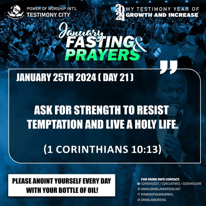 power_worship's tweet image. May the LORD strengthen you to overcome every form of temptation. Receive the Grace to live a Holy Life in the Mighty Name of Jesus. #Amen..danielamoateng.net/product/no-del…. Join us Tonight #5:30pm for our #FreshFireConference. Invite Someone. Blessed Day. 
..
..
#powi