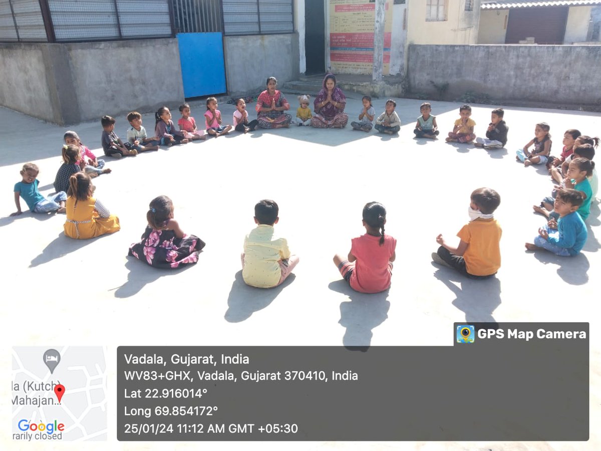 વડાલા 2 કેન્દ્રમાં બાળકો ને પ્રાર્થના કરાવવામાં આવી
મુન્દ્રા કચ્છ
@CollectorKutch <a href="/KutchDdo/">DDO Kutch</a> <a href="/BhanubenMLA/">Bhanuben Babariya</a> <a href="/nirala_kk/">KKNirala</a> <a href="/PoKachchh/">District Icds Office Kachchh</a> @darshp01 <a href="/WCDGujarat/">Women & Child Development, Govt of Gujarat</a> <a href="/MinistryWCD/">Ministry of WCD</a> <a href="/POSHANGujarat/">POSHAN Abhiyaan</a>