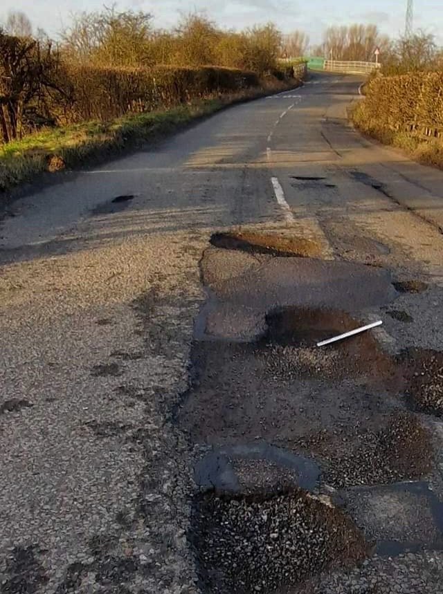 People visiting our wonderful ground please beware of these dangerous potholes that have appeared.

They are on the approach from the Awsworth by pass just before the train bridge with no street lighting.

We've had reports of serious damage to cars and to avoid please excess the