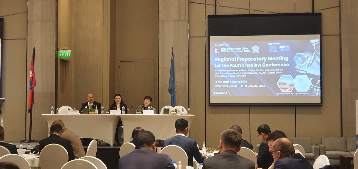 An excellent platform for the Member States of Asia and the Pacific at the Regional Preparatory Meeting for the #RevCon4 on the UN Programme of Action on Small Arms and Light Weapons hosted by the Ministry of Foreign Affairs Nepal MOFA (GoN) and UNRCPD
#UNRCPD #revcon4 #SmallArms