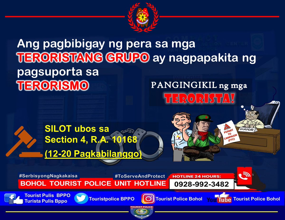 #SerbisyongNagkakaisa
#ToServeandProtect
#PulisNaMayPuso
#BisdakCops
#backtobasics
#servicewithasmile
#BantayTurista