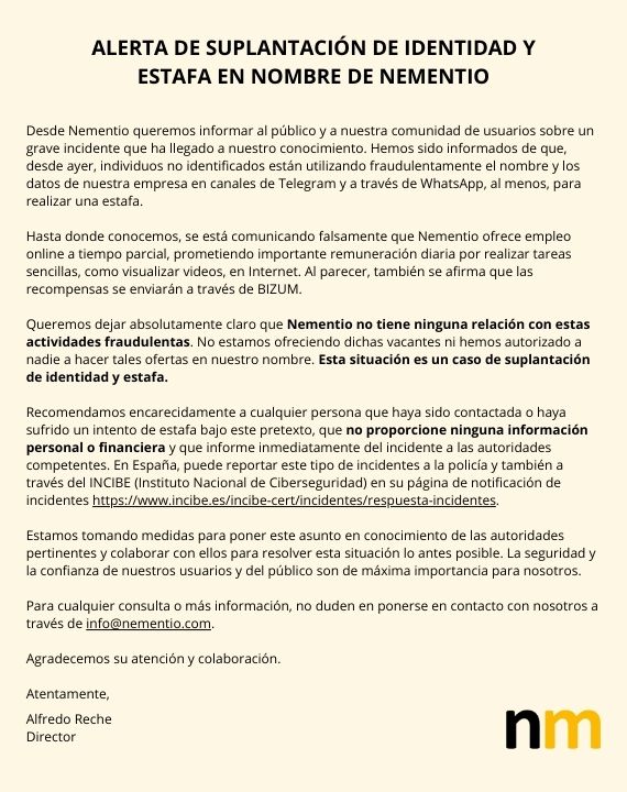 Nementio tweet media