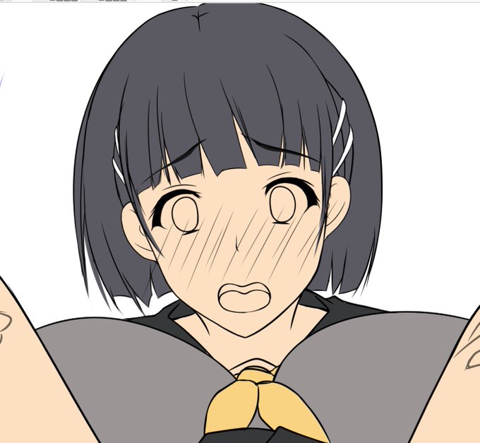 作業に入る前に昨日寝る前にカキカキしてた驚き困り顔のスグちゃん⭐
感情や状況を表す表情って難しいですよねん〆('ー`)ゞ 