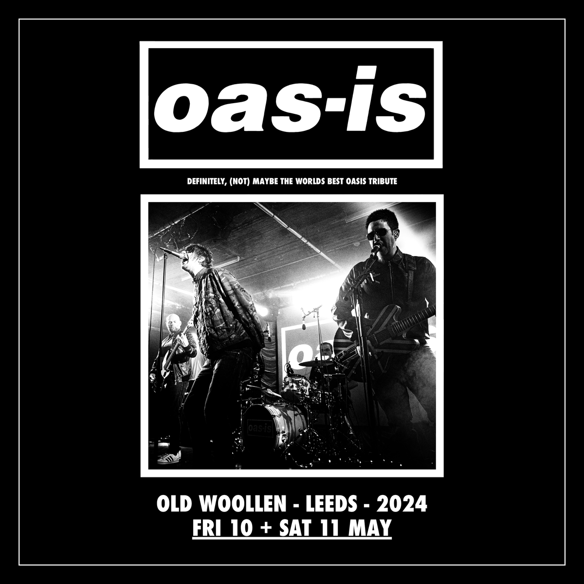 Two nights of Oas-is – The world’s BEST Oasis tribute band – as seen on Channel 4’s The Last Leg! FRI 10 MAY 🎟 tinyurl.com/4ausp9y4 SAT 11 MAY🎟 tinyurl.com/3w6kd3as