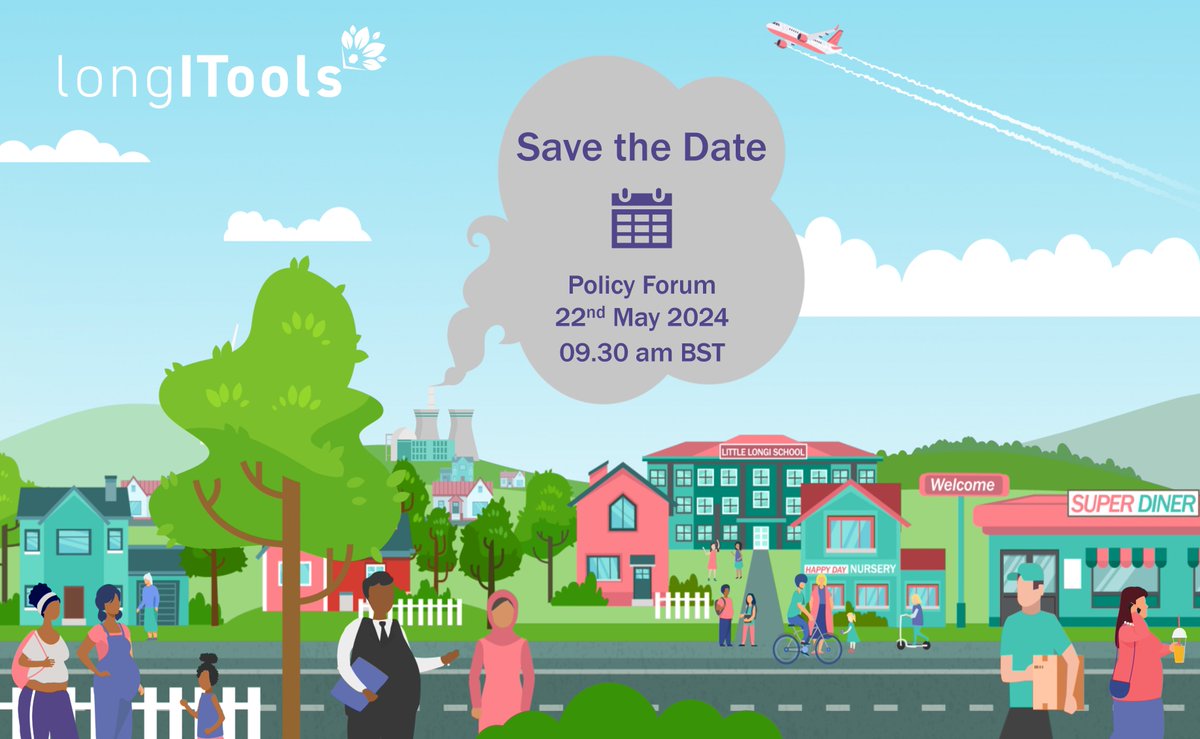 SAVE THE DATE for the next LongITools Policy Forum. 🗓️ Wednesday 22nd May 2024, 9.30am BST Mark it in your calendars! #exposome #EHEN