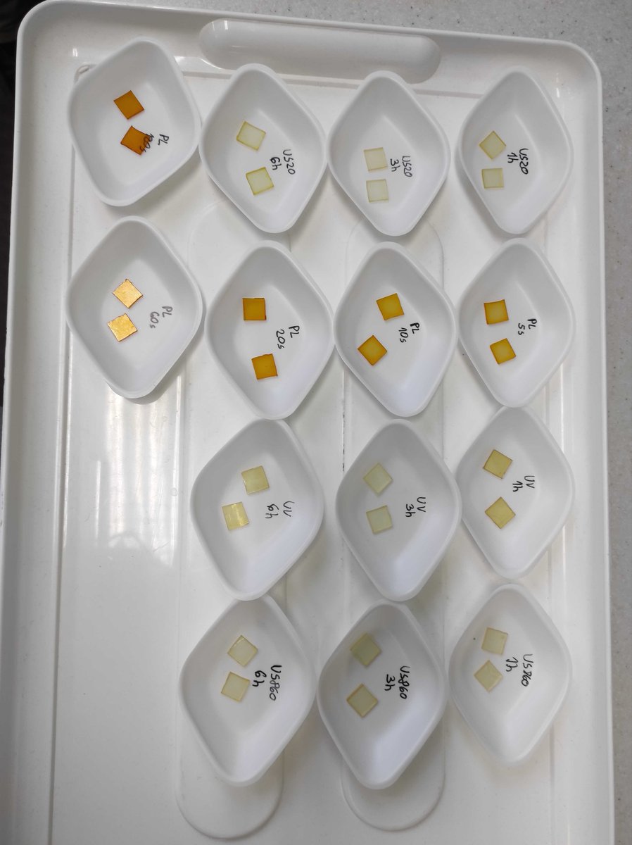 Fresh new experiments!
Enzymatic degradation of UV, ultrasound and plasma-treated PU films.
#BioICEP #HorizonEU