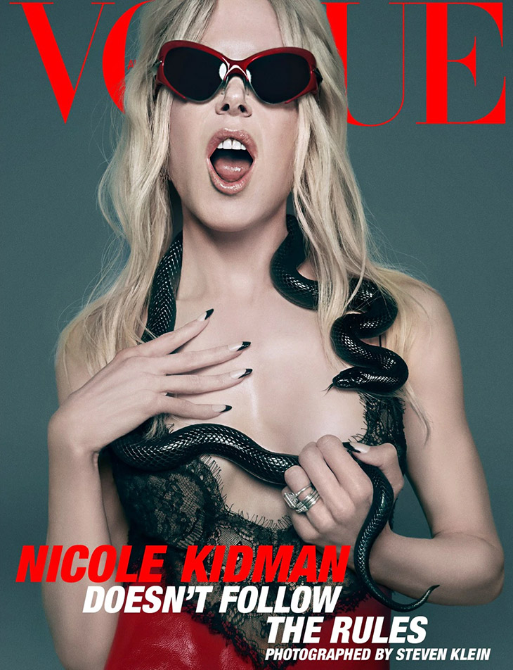 designscene's tweet image. Photographer #StevenKlein captured the latest #VogueAustralia cover starring #NicoleKidman: designscene.net/2024/01/nicole…

Photography © Steven Klein for Vogue Australia