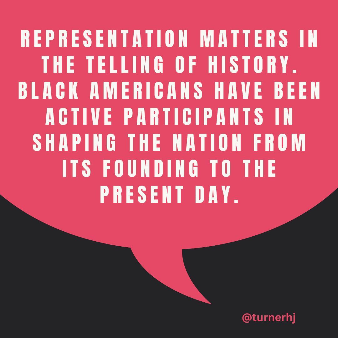 Representation matters in the telling of history. Black Americans have been active participants in shaping the nation from its founding to the present day. Full post: henryjturner.com/2023/02/13/ret… #DEIB #antiracism #ChangeTheNarrativeBook #BlackHistory #AmericanHistory @dbc_inc