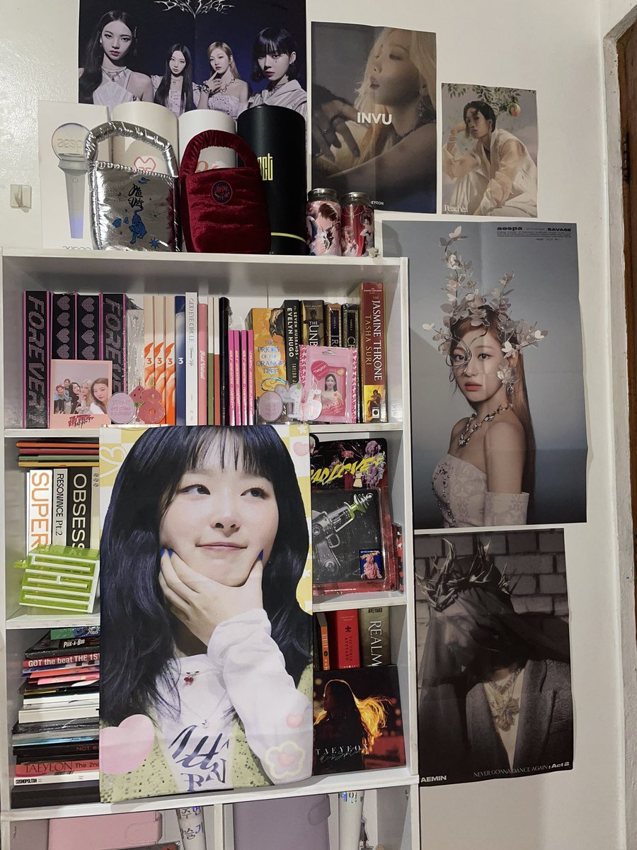taengmeez's tweet photo. been a while but i finally have a shelf 😭 still a work in progress since i have A LOT more albums &amp; books not onhand rn but i love how it’s looking so far 🥹 https://t.co/7TisdnS7rO