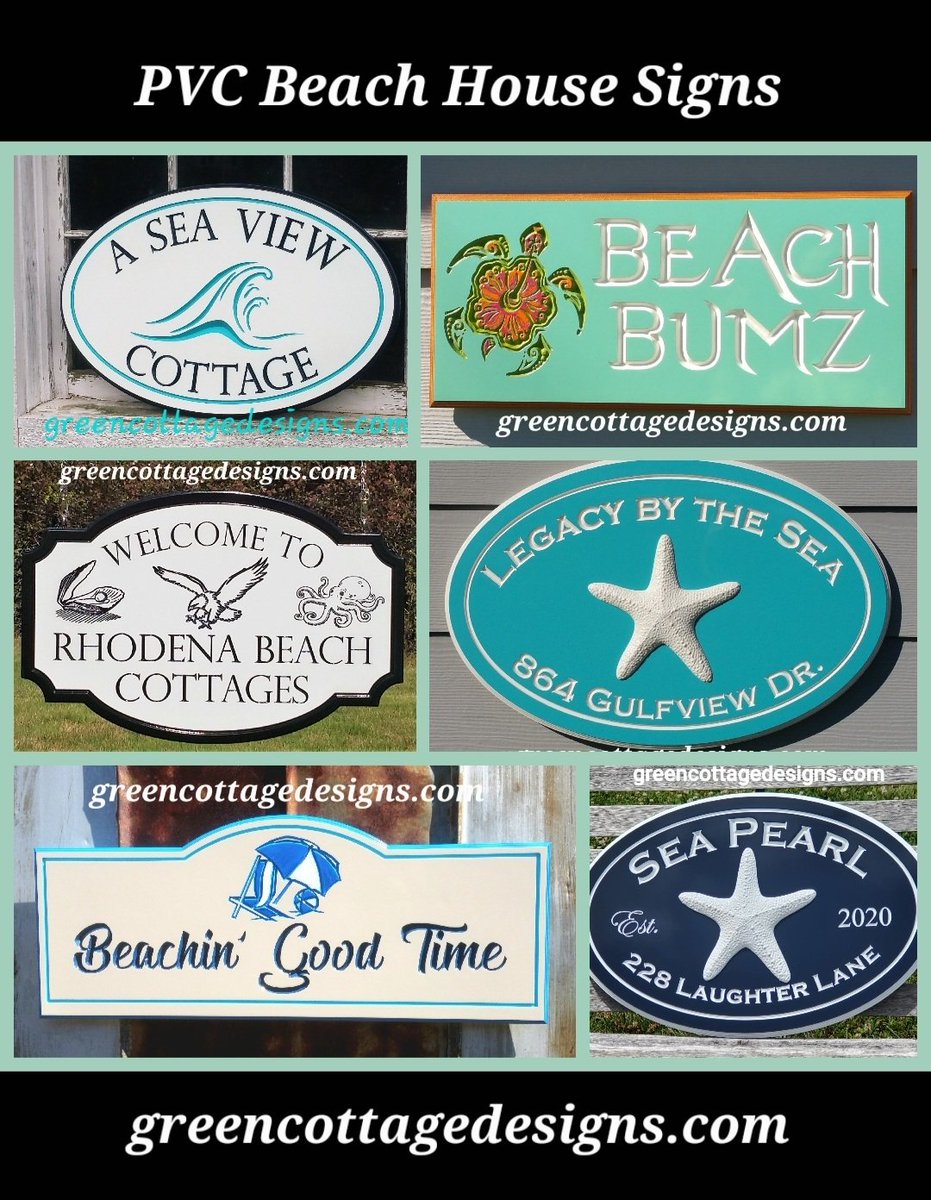 Beach ⛱️ House Signs by greencottagedesigns.com Waterproof PVC Signs #FortMorgan #FortWalton #CapeCoral #PanamaCityBeach #Airbnb #Vrbo #beachsign