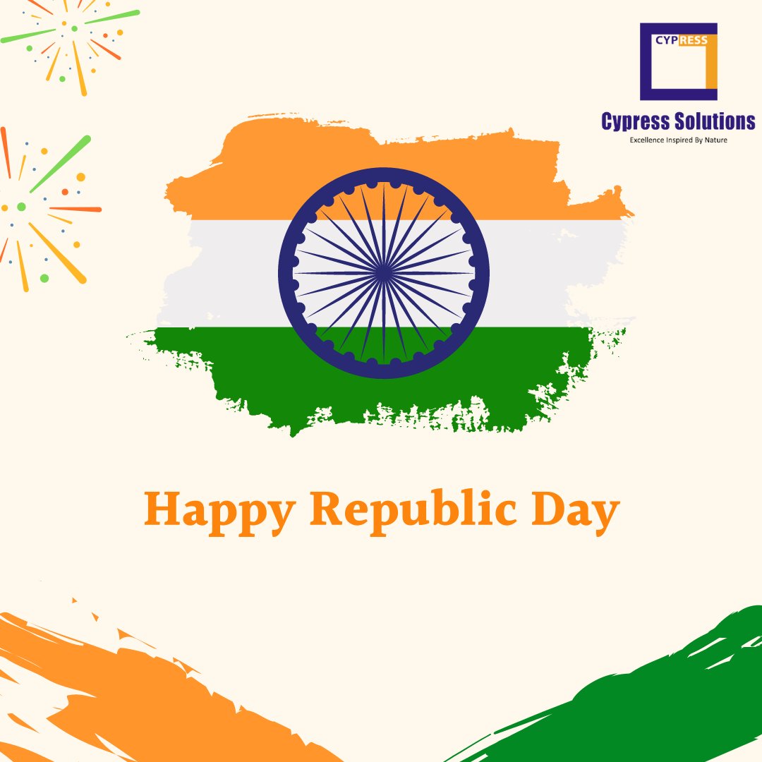 CypressSPL's tweet image. Wishing everyone a proud and joyous 74th Republic Day! May the tricolor always fly high, symbolizing the spirit of freedom, diversity, and prosperity. Jai Hind!

#CypressSolutions #RepublicDay #RepublicDay2024