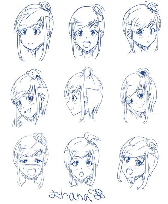 今頃になっておhanaちゃんの表情設定がすべて完成しました 