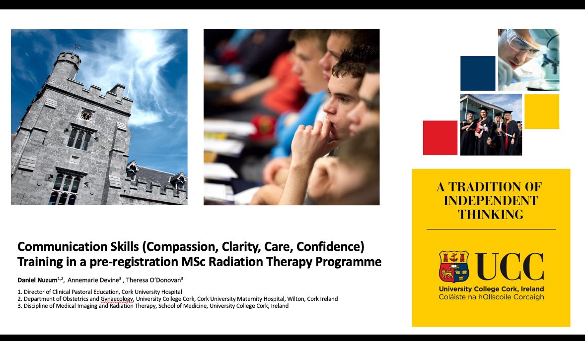 danielnuzum's tweet image. Delighted to share some of our cross disciplinary research/practice at  @INHED_Ireland conference today with colleagues. Drawing on insights from our @PregnancyLossIE research in communication skills &amp;amp; a Clinical Pastoral Education methodology with Radiation Therapists #inhed2024