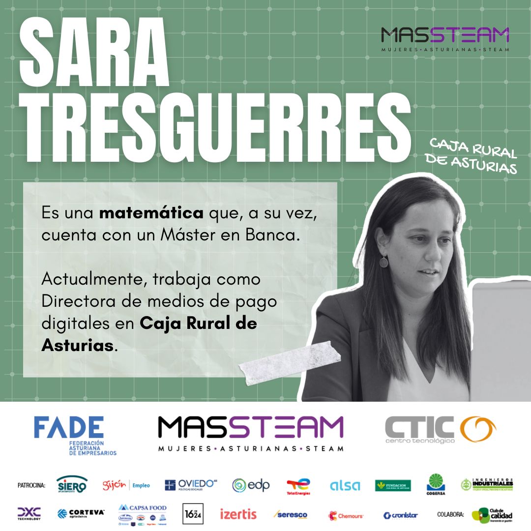 seresco's tweet photo. #MASSTEAM, una iniciativa de @FADE_COMUNICA
 y @fundacionctic en la que participa @seresco😊

En esta edición profesionales que desarrollan su carrera en #Asturias, como Sara Tresguerres, despertarán el interés #STEAM entre estudiantes

ℹ️ https://t.co/9DtjhcMOgP https://t.co/cXkppuUgML