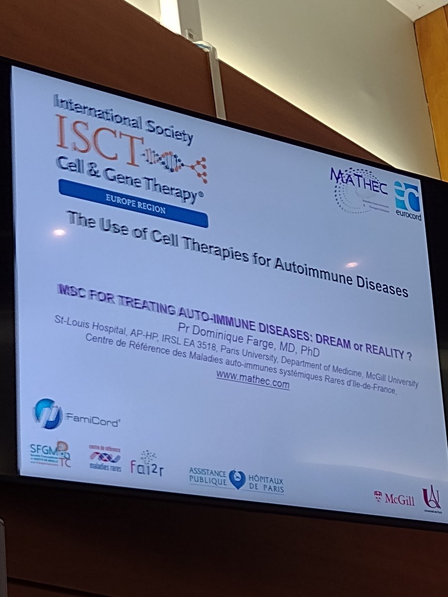 And of we go at the @ISCTglobal course on MSC applications for autoimmune disorders. Look much forward to it. @restorevis_eu @Galway_Research