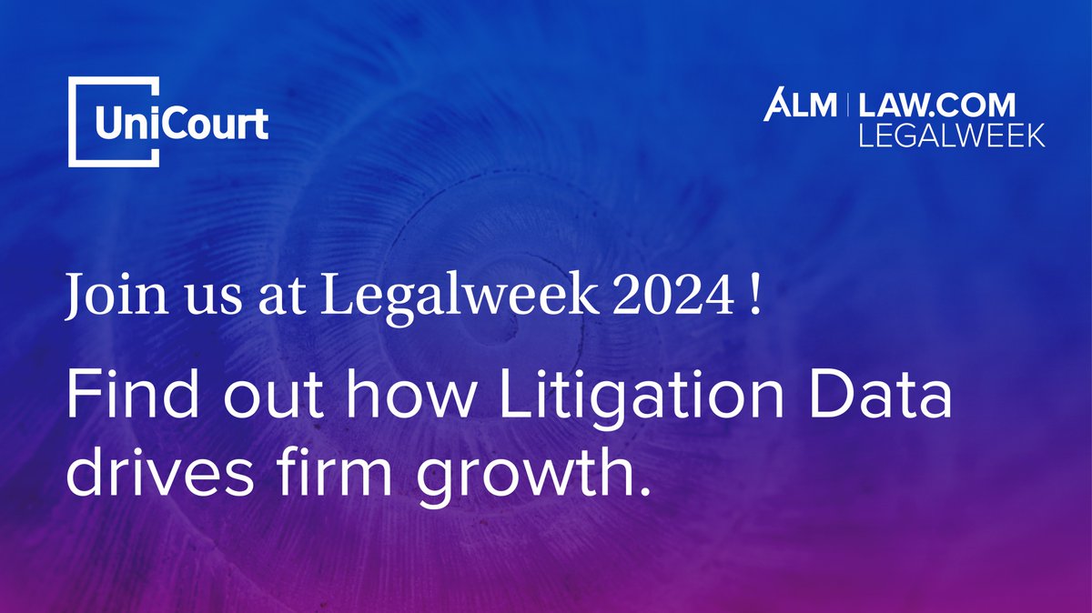Come by booth #3901 at #Legalweek to discover proven ways to fuel #LawFirm revenue growth with federal and state litigation data. Data-centric CMOs and business development professions: • Make data-driven decisions with enriched, clean, litigation experience data. • Achieve…