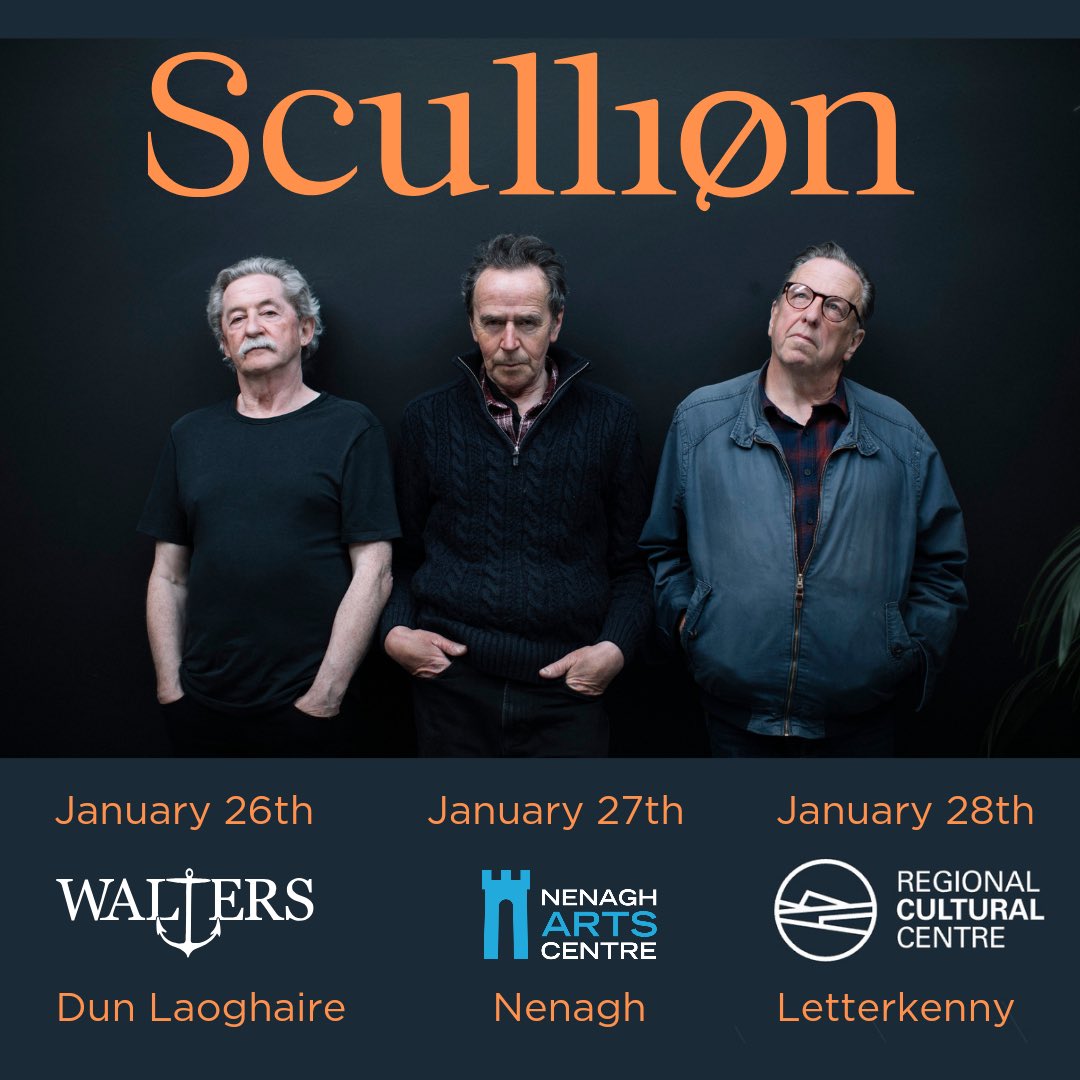 Philip, Sonny and Robbie are hitting the road this weekend for three very special Scullion shows 🚌 Catch them around Ireland - final tickets available now via venues.