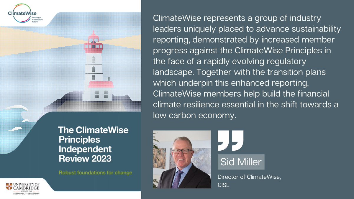 Latest report from @cisl_cambridge’s @ClimateWise highlights the need for #decarbonisation and #transitionplans to accompany enhanced sustainability reporting within the insurance sector.

Find out more: bit.ly/3HH0mah