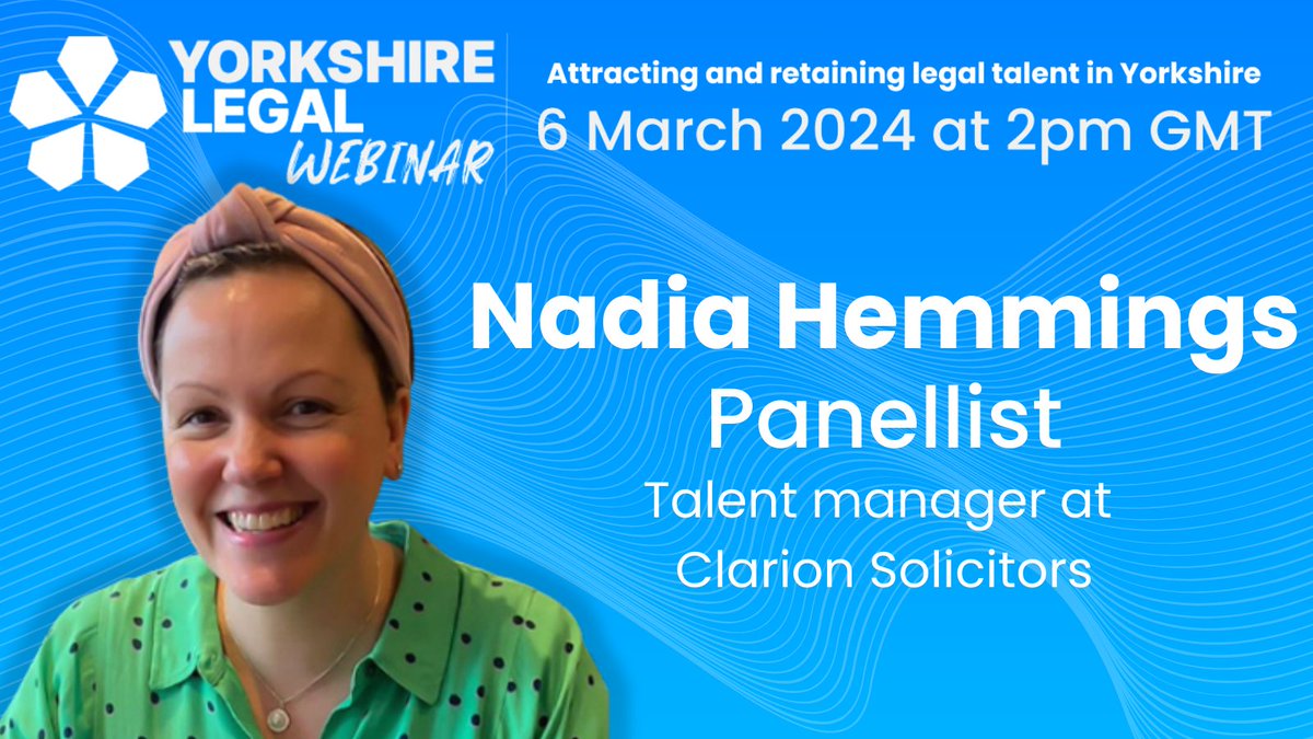 👀 Hold that thought!

Second up on our list of expert speakers for the Yorkshire Legal Webinar...

Nadia Hemmings is the talent manager at <a href="/ClarionLaw/">Clarion</a> and is responsible for helping the firm attract and retain the best legal talent in Yorkshire and beyond!