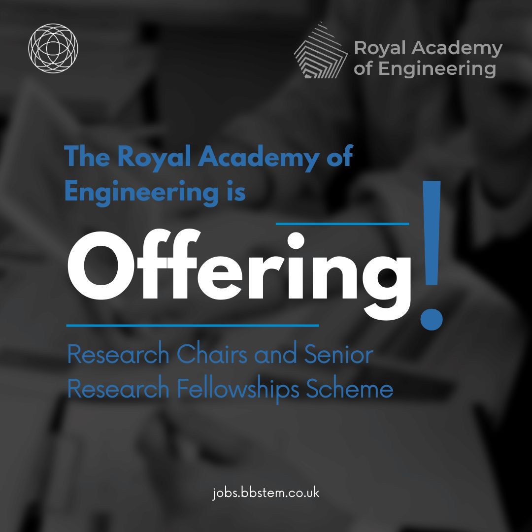 BB_STEM's tweet image. DSIT-funded Research Chairs &amp;amp; Sr. Fellowships: Boost your engineering research. Join a prestigious UK program. Apply now! buff.ly/3OG2RfQ #EngineeringResearch #InnovationFunding #UKScience