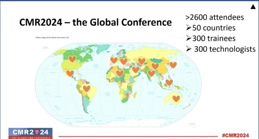 #CMR2024 opening plenary of the largest CMR meeting EVER by @SCMRorg #EACVI #ESCR right now in a packed room - record nr attendees >2600 and submitted abstracts >1200! Some came for King Charles 👑🇬🇧 but most to see and learn from each other: Expanding CMR worldwide together 🧲🌍