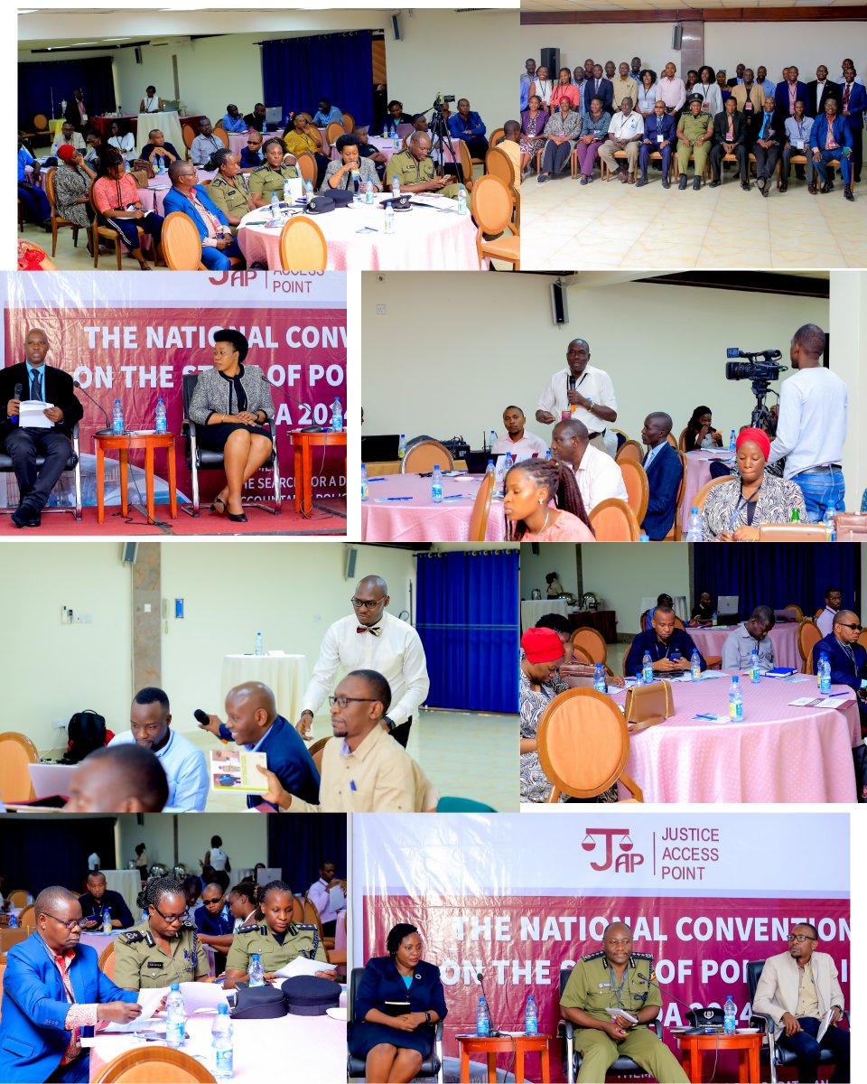 JusticessP's tweet photo. @JusticessP with Support from @OpenSocietyAfr successfully held a hybrid National Convention on Policing in Uganda on 24/01/2024. Key recommendations  to improve and reform UPF were made . Reps from @Ugandapolice1, CSOs , @UHRC_UGANDA, @APCOF, @AfricaAmani , @RichardKasu https://t.co/nXlOKrnTXi