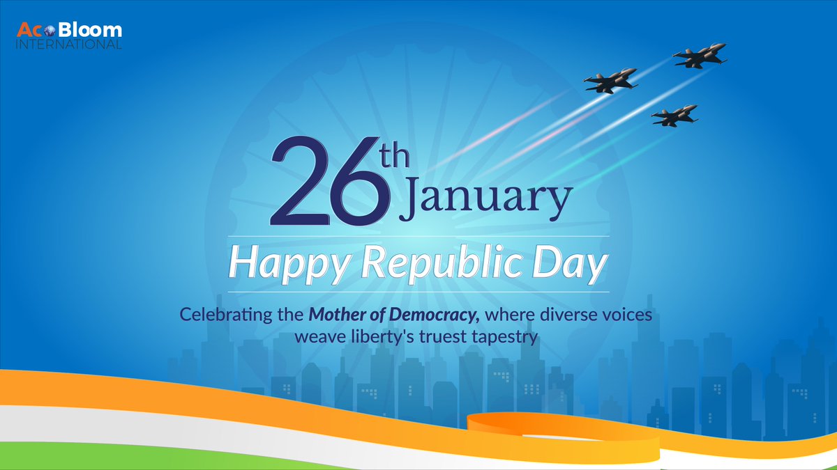 acobloom's tweet image. 🇮🇳 Celebrating 75 years of Republic India! #AcoBloom toasts to India&apos;s journey of unity and progress to building a brighter future with the vibrant spirit of democracy. ✨

#RepublicDay2024 #IndianPride #Viksitbharat