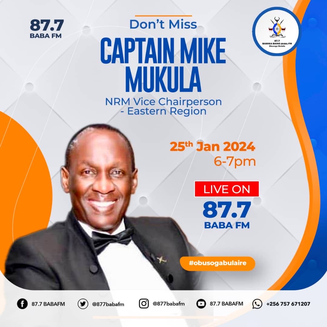 I will be on BABA FM 87.7 jinja at 6-7 pm this evening Tune in .