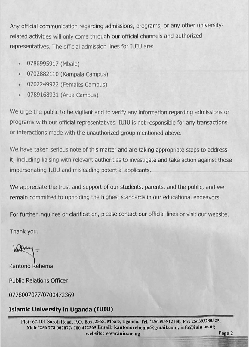 Islamic University In Uganda tweet media