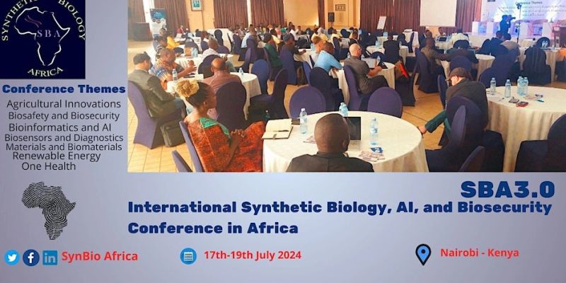 Exciting news! 
The SBA3.0 International Synthetic Biology, AI, and Biosecurity Conference is making its return, and this year, we're heading to Nairobi, Kenya! 🌍✨ 
Secure your spot now! 
Grab your tickets at bit.ly/SBACONF2024 and Join us! #SBACONF2024