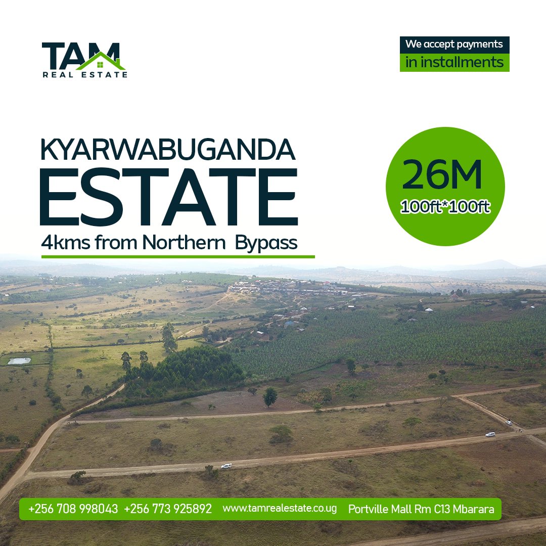Bantu baffe ka estate kanno kali katya? Don’t forget that you can pay for any of our plots of land in installments 😁