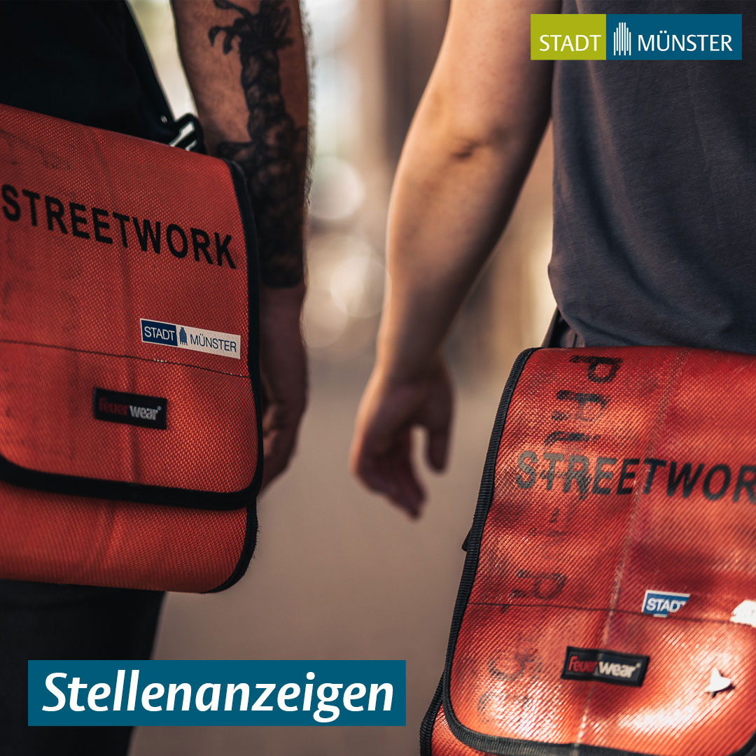 Die Stadt Münster sucht Verstärkung! 🔍 Die neuen Stellenanzeigen sind online:
➡️stadt-muenster.de/gute-einstellu…
Außerdem möchten wir auf das Angebot "Streetwork" hinweisen: Es werden Studierende der Sozialen Arbeit zur Unterstützung des Teams gesucht.
➡️stadt-muenster.de/streetwork