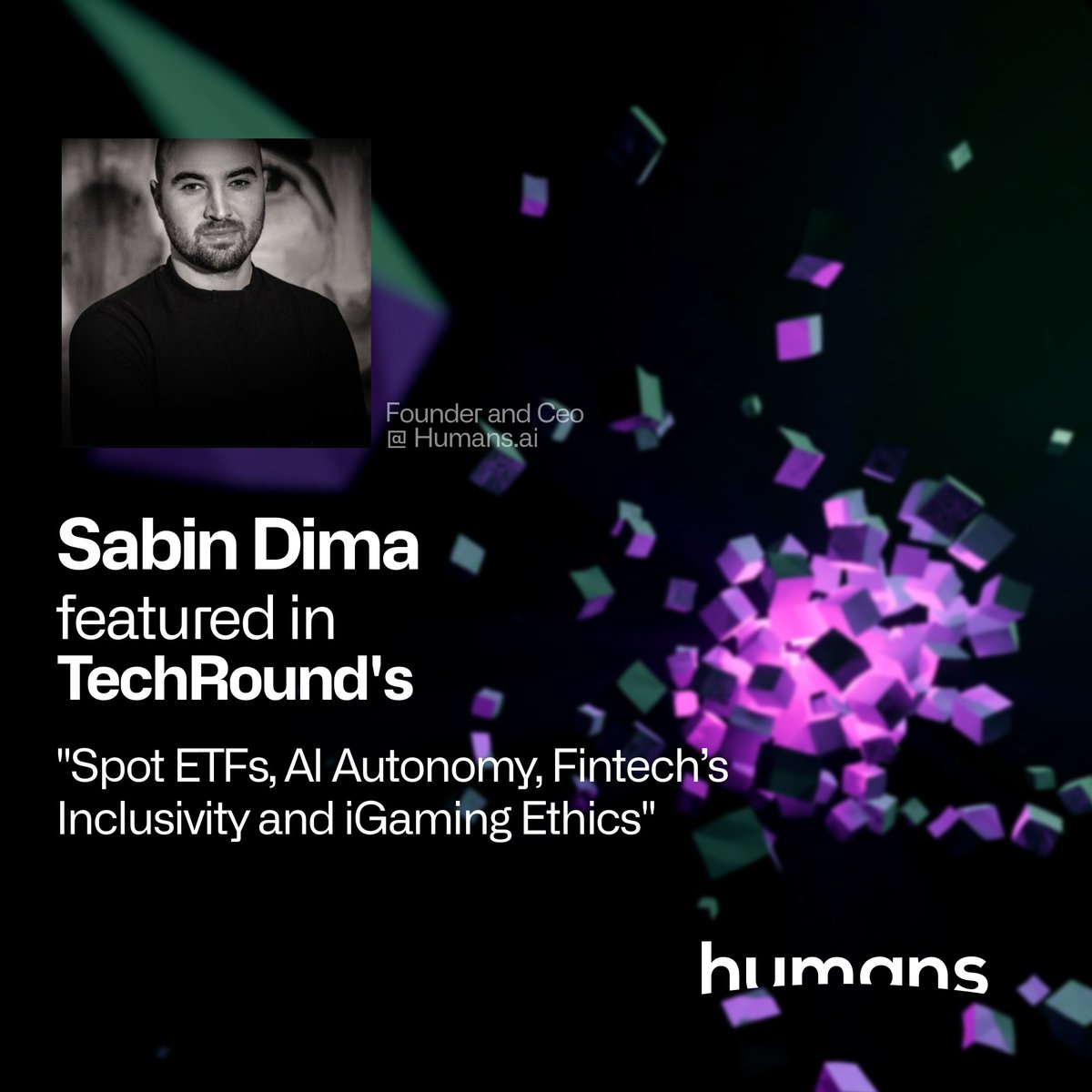 1/2
<a href="/sabinD/">Sabin Dima</a>, CEO &amp; Founder of Humans.ai, projects a future where Artificial General Intelligence (AGI) will fundamentally change our interaction with technology, in <a href="/TechRoundUK/">TechRound</a>'s latest story.