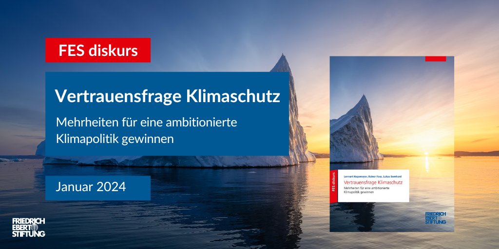 FESonline's tweet photo. Wie lässt sich in Deutschland 🇩🇪 eine Mehrheit für eine ambitionierte #Klimapolitik   gewinnen? In unserer neuen repräsentativen #Studie Vertrauensfrage #Klimaschutz  mit @pollytix_gmbh  wollten wir genau das wissen. 
Hier die Kernerkenntnisse im🧵1/8
👉https://t.co/aZubY6Ayo0 https://t.co/TrVD9IgbDH